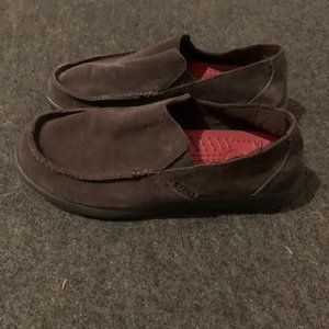 Crocs Comfortable Brown Suede Loafers Mens Size 7